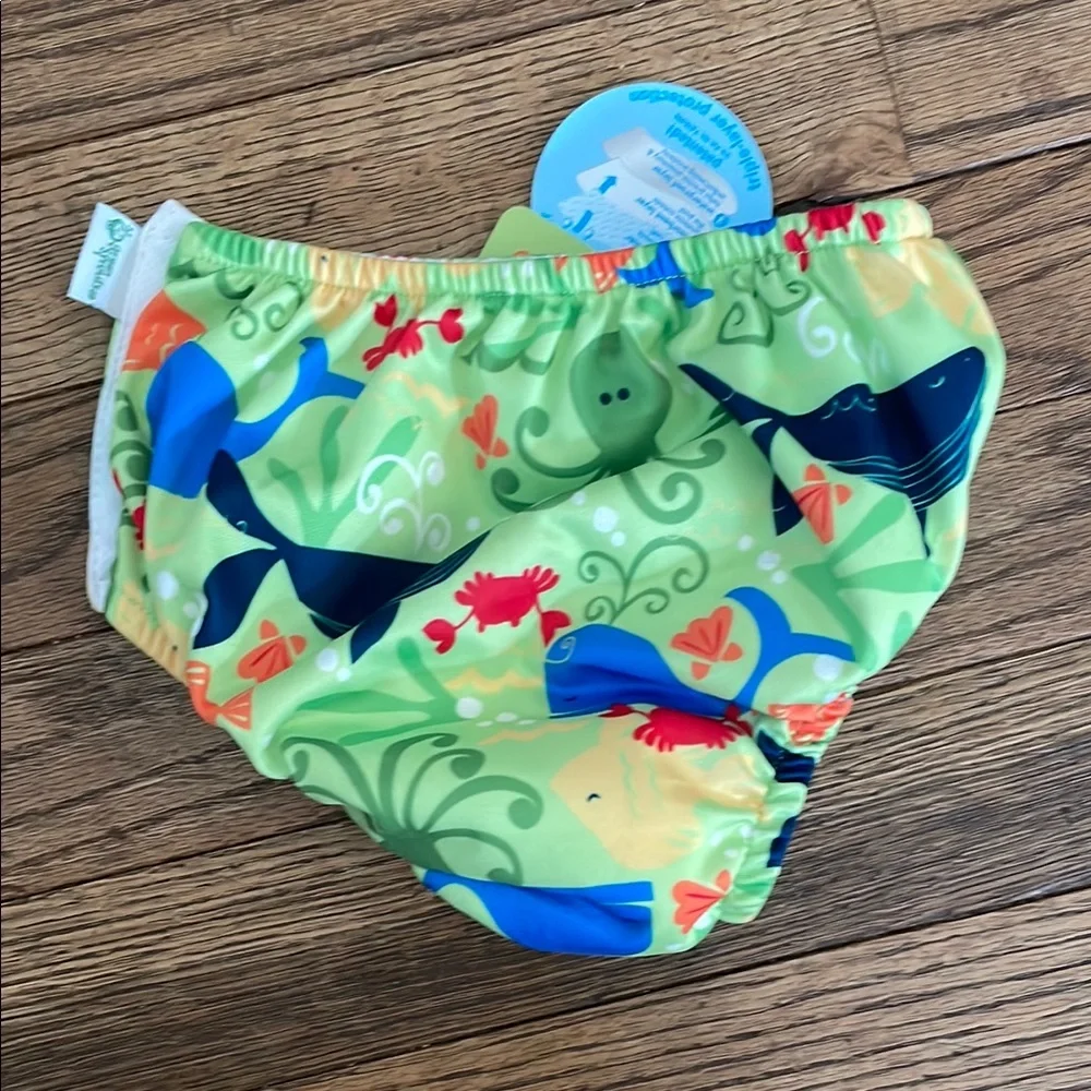 NWT i play. Green and Blue Diaper Cover with Sea Life Design